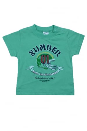 Tricouri baieti - Tricou cu maneca scurta pentru baieti Wendee OZ101601-0, Verde