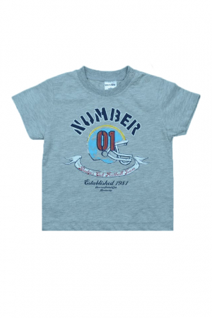 Tricouri baieti - Tricou cu maneca scurta pentru baieti Wendee OZ101601-0G, Gri