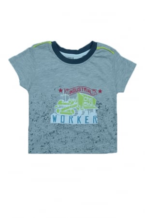 Tricouri baieti - Tricou cu maneca scurta pentru baieti Wenice BL01300035R, Gri