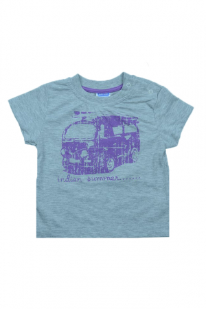 Tricouri baieti - Tricou cu maneca scurta pentru baieti Wenice BL01300118, Gri