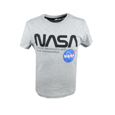 Tricou cu maneca scurta pentru baieti E Plus M NASA 52 02 NASA 52 02 016/006-128-cm, Gri [0]
