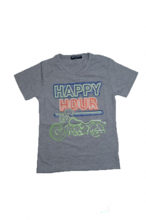 Tricouri baieti - Tricou cu maneca scurta pentru baieti Happy House HB-15441-98, Gri
