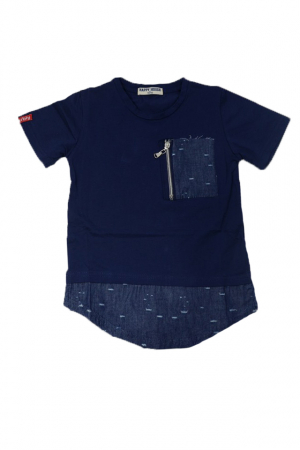 Tricouri baieti - Tricou cu maneca scurta pentru baieti Happy House HB-1933-140, Bleumarin