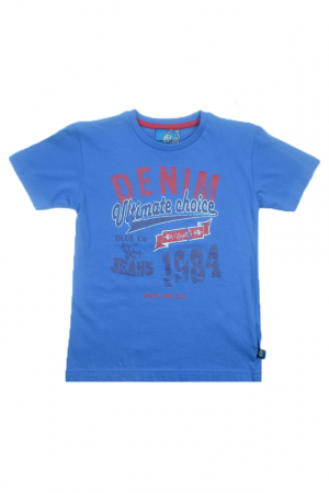 Tricouri baieti - Tricou cu maneca scurta pentru baieti Mini Junior Mini NN001-128, Albastru