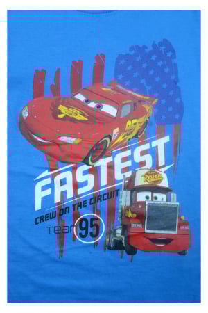 Tricou cu maneca scurta pentru baieti Sun City Cars OE1207-128, Albastru [1]