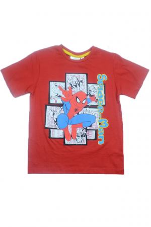 Tricouri baieti - Tricou cu maneca scurta pentru baieti Sun City Spider Man EP EP 1058-128, Rosu