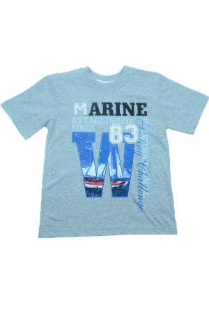 Tricouri baieti - Tricou cu maneca scurta pentru baieti Wendee BV01300257-1-116, Gri