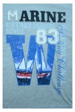 Tricou cu maneca scurta pentru baieti Wendee BV01300257-1-116, Gri [1]