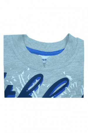 Tricou cu maneca scurta pentru baieti Wendee BV1300222-2-140, Gri [2]