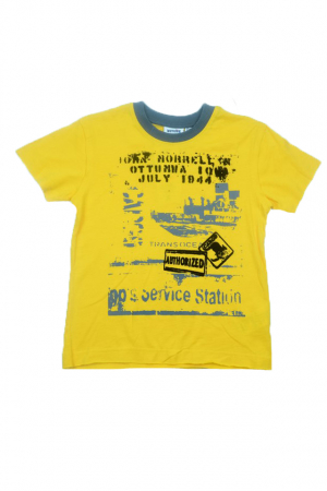 Tricouri baieti - Tricou cu maneca scurta pentru baieti Wendee DY DY 101254-1G-98, Galben