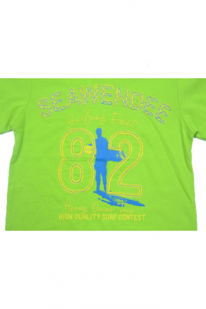 Tricou cu maneca scurta pentru baieti Wendee DY DY 101270-2V-128, Verde [1]