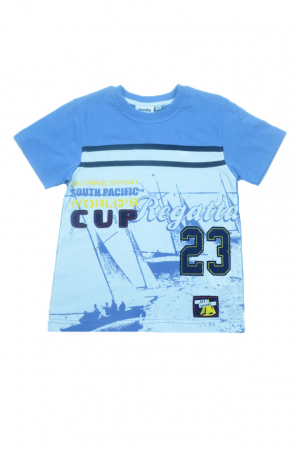 Tricouri baieti - Tricou cu maneca scurta pentru baieti Wendee DY101242-1-98, Albastru