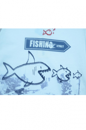 Tricou cu maneca scurta pentru baieti Wendee DY101245-1-98, Alb [1]