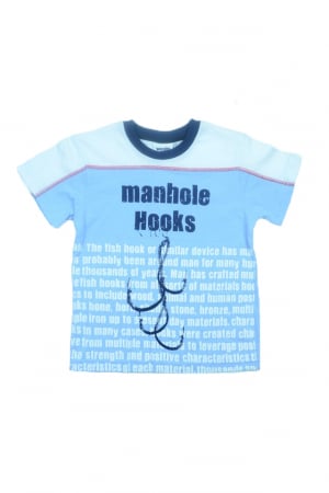 Tricouri baieti - Tricou cu maneca scurta pentru baieti Wendee DY101246-1A-98, Albastru