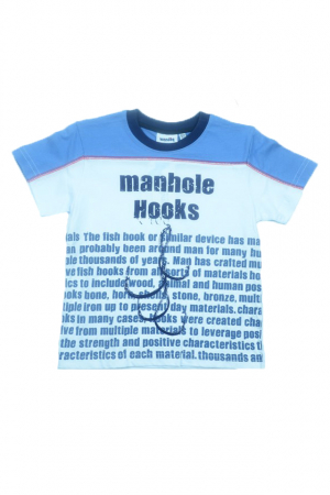 Tricouri baieti - Tricou cu maneca scurta pentru baieti Wendee DY101246-2-128, Alb