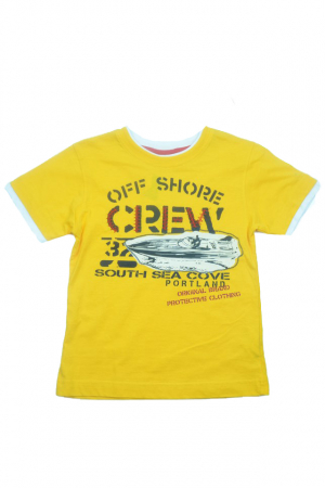 Tricouri baieti - Tricou cu maneca scurta pentru baieti Wendee DY101249-1G-98, Galben