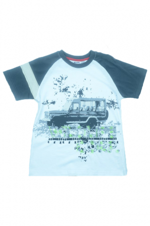 Tricou cu maneca scurta pentru baieti Wendee DY101253-2-128, Alb [0]