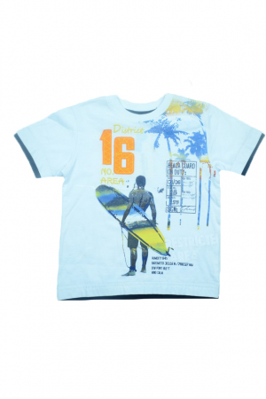 Tricou cu maneca scurta pentru baieti Wendee DY101269-110, Alb [0]