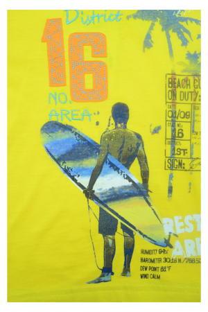 Tricou cu maneca scurta pentru baieti Wendee DY101269-2-134, Galben [1]