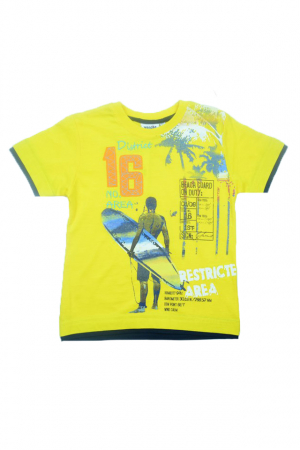 Tricou cu maneca scurta pentru baieti Wendee DY101269-2-134, Galben [0]