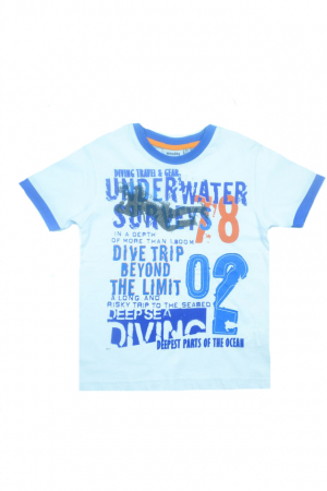 Tricouri baieti - Tricou cu maneca scurta pentru baieti Wendee DY101272-1A-98, Alb