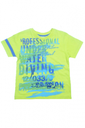 Tricouri baieti - Tricou cu maneca scurta pentru baieti Wendee DY101274-1-104, Galben