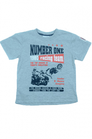 Tricouri baieti - Tricou cu maneca scurta pentru baieti Wendee DY101289-1G-98, Gri