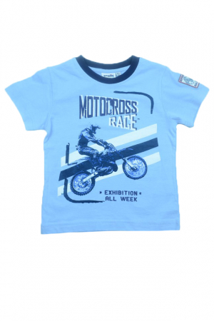 Tricouri baieti - Tricou cu maneca scurta pentru baieti Wendee DY101290-1-104, Albastru