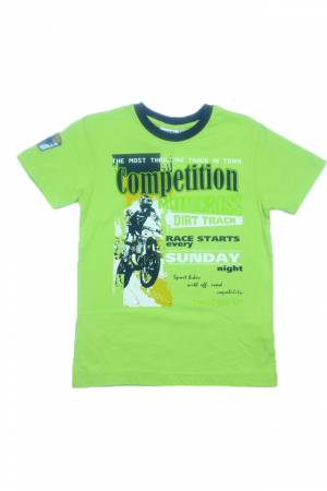 Tricouri baieti - Tricou cu maneca scurta pentru baieti Wendee DY101291-1-122, Verde