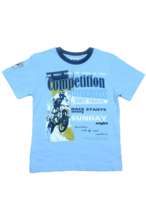 Tricouri baieti - Tricou cu maneca scurta pentru baieti Wendee DY101291-1A-98, Albastru