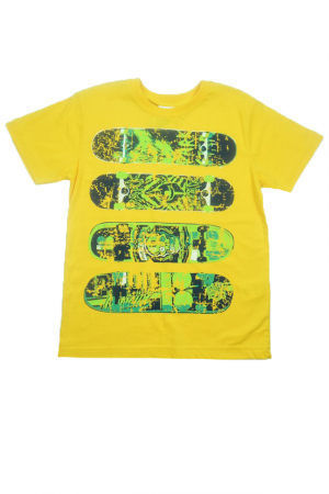 Tricouri baieti - Tricou cu maneca scurta pentru baieti Wendee DY101334-2, Galben