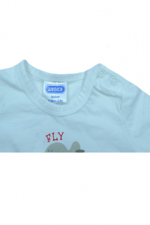 Tricou cu maneca scurta pentru baieti Wenice BL02100063-0, Alb [1]