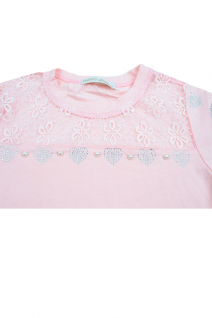 Tricou cu maneca scurta pentru fete Happy House WB-2561-128, Roz [1]