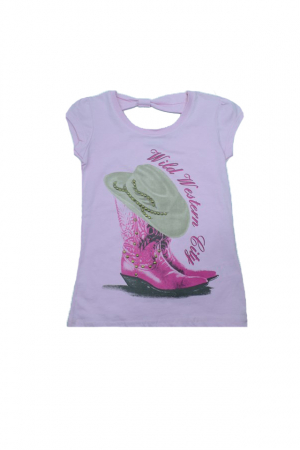 Tricouri fete - Tricou cu maneca scurta pentru fete Wendee BV10500253-2-128, Roz