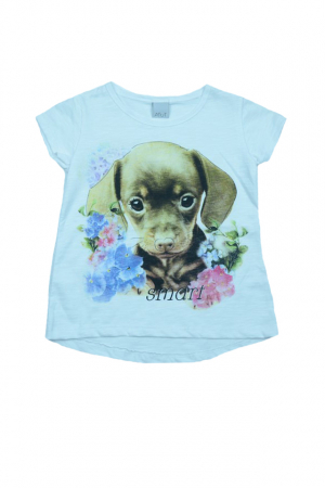 Tricouri fete - Tricou cu maneca scurta pentru fete Atut 5320, Alb