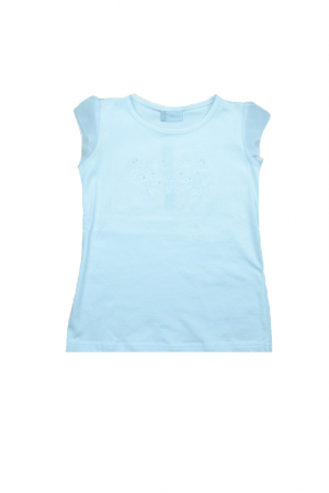 Tricouri fete - Tricou cu maneca scurta pentru fete Atut 5340-110, Alb