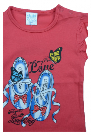 Tricou cu maneca scurta pentru fete Carter's Baby CS-58, Rosu [2]