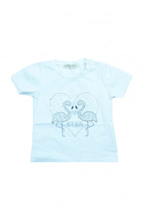 Tricouri fete - Tricou cu maneca scurta pentru fete Happy House WB-2549A1-86, Alb