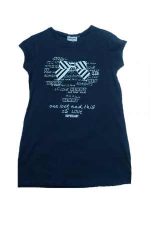 Tricouri fete - Tricou cu maneca scurta pentru fete Wendee BV10500259-2-146, Bleumarin