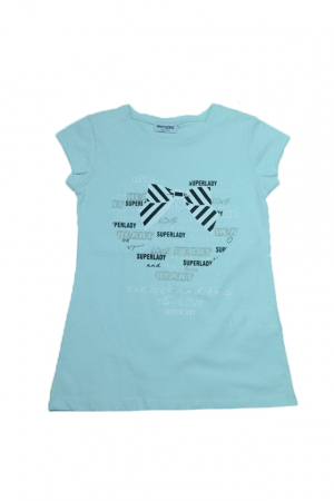 Tricouri fete - Tricou cu maneca scurta pentru fete Wendee BV10500259-2A-128, Alb