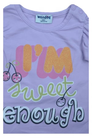 Tricou cu maneca scurta pentru fete Wendee BV10500274, Mov [2]