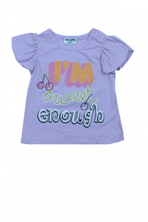 Tricouri fete - Tricou cu maneca scurta pentru fete Wendee BV10500274, Mov