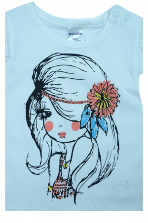 Tricou cu maneca scurta pentru fete Wendee BV10500283, Multicolor [2]