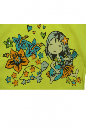 Tricou cu maneca scurta pentru fete Wendee BV10500286G, Galben [2]