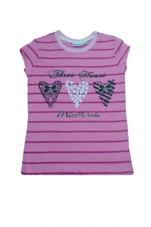 Tricouri fete - Tricou cu maneca scurta pentru fete Wendee BV 10500363-1-110, Roz