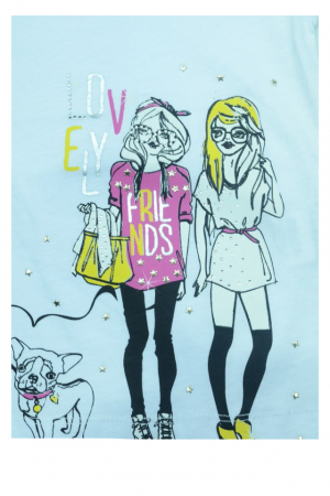 Tricou cu maneca scurta pentru fete Wendee DY101269-1-98, Alb [2]