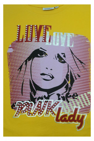 Tricou cu maneca scurta pentru fete Wendee DY102148-2-140, Galben [2]