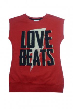 Tricouri fete - Tricou cu maneca scurta pentru fete Wendee DY102152-2-128, Rosu