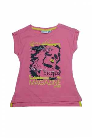 Tricouri fete - Tricou cu maneca scurta pentru fete Wendee DY102170-1-98, Roz