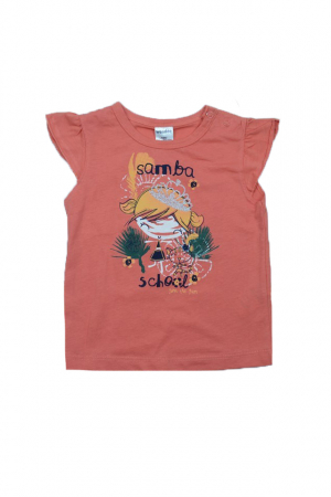 Tricouri fete - Tricou cu maneca scurta pentru fete Wendee DY102186, Coral